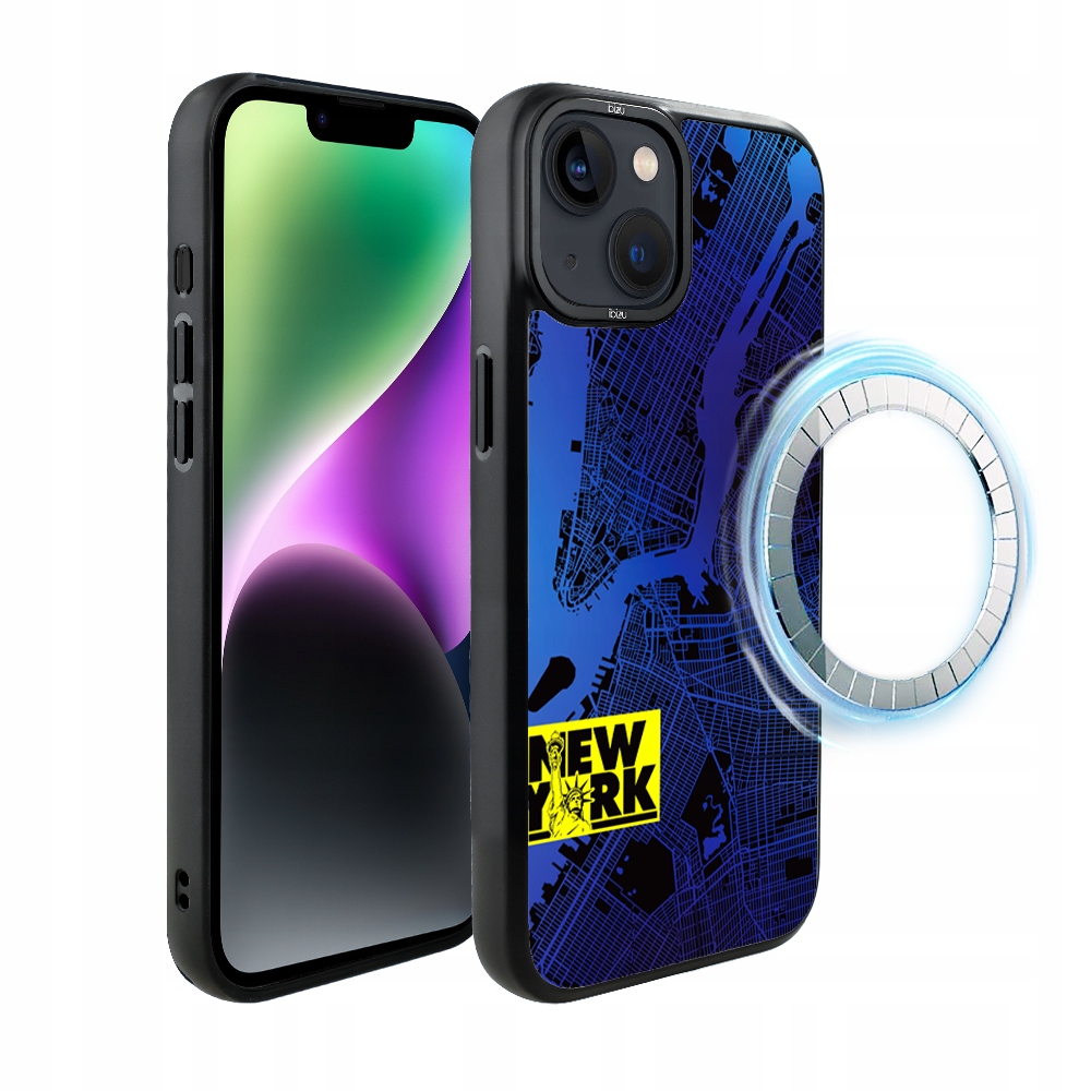 Matný Pouzdro Ibizu DropGuard pro iPhone 14 Plus s MagSafe, New York