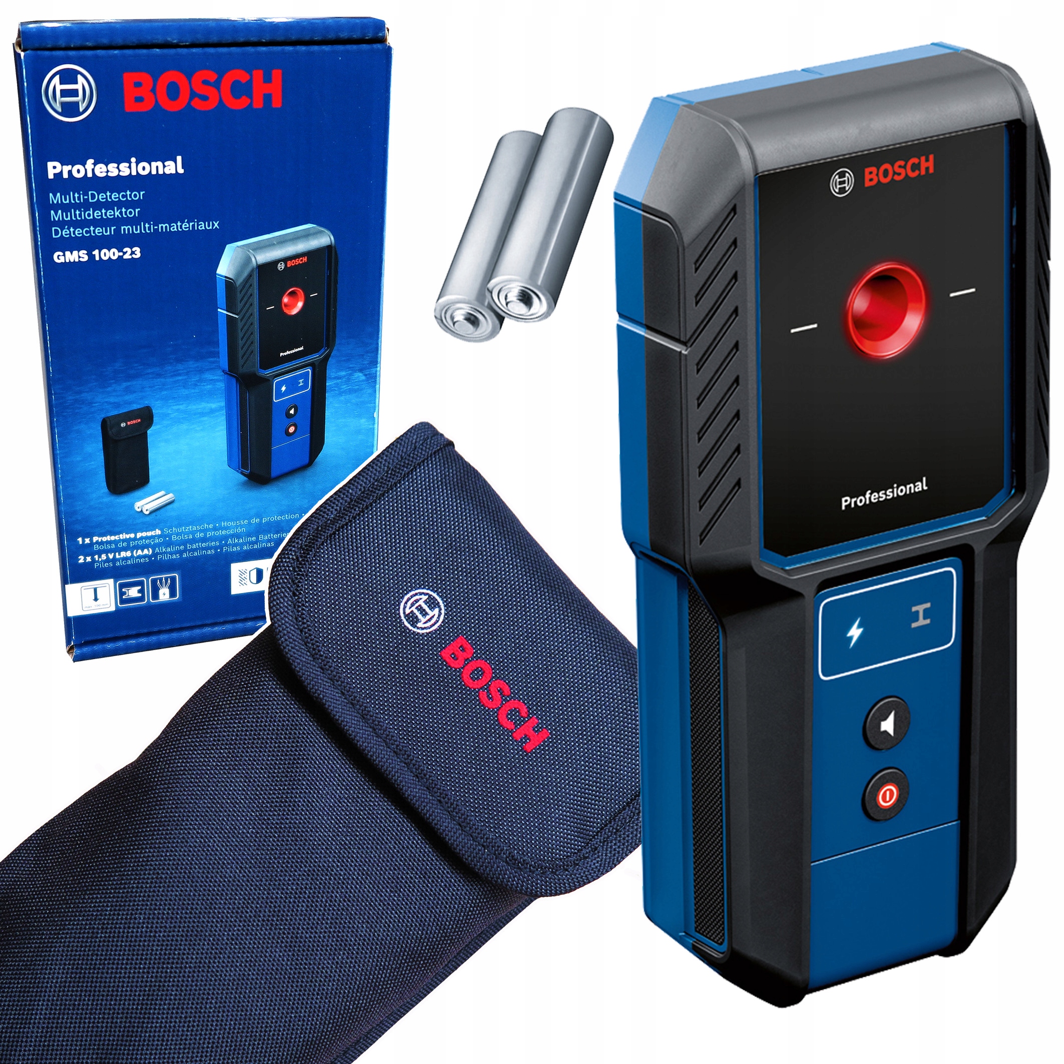 Wykrywacz detektor przewodów metalu rur Bosch Gms 100-23 0601081800 Etui