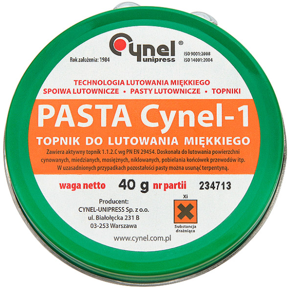 

Pasta Lutownicza Cynel 40g