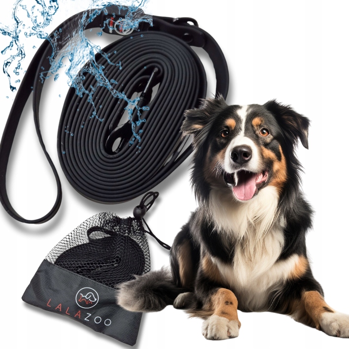 Levně Vodítko nepromokavé Pvc tréninkové vodítko 10M black