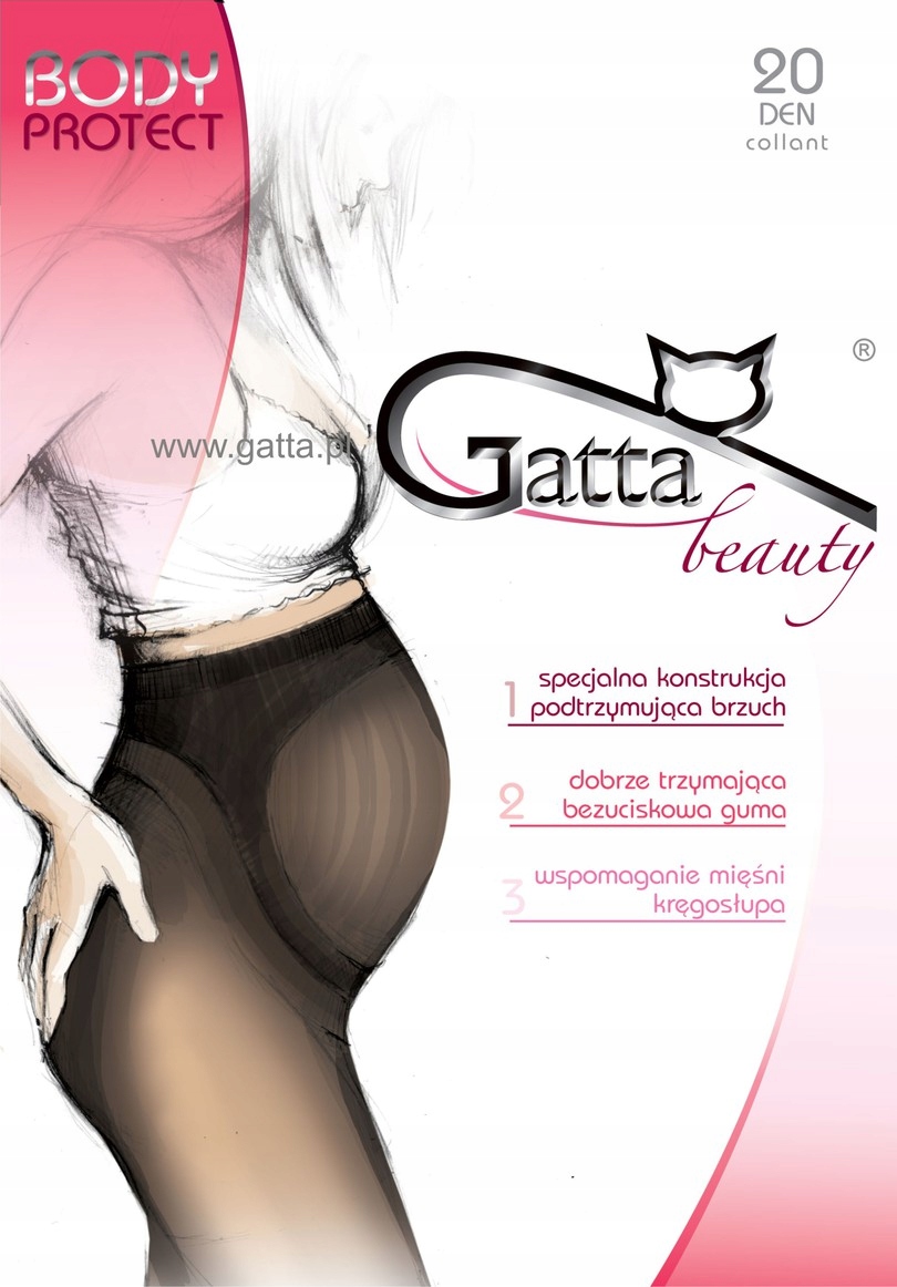Rajstopy ciążowe Gatta Body Protect 100 DEN 2 S Marka Gatta