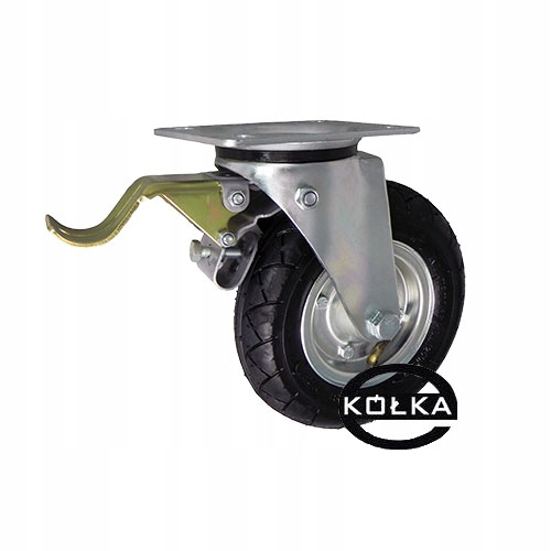 Pneumatické kolo d=200 mm otočné, s brzdou