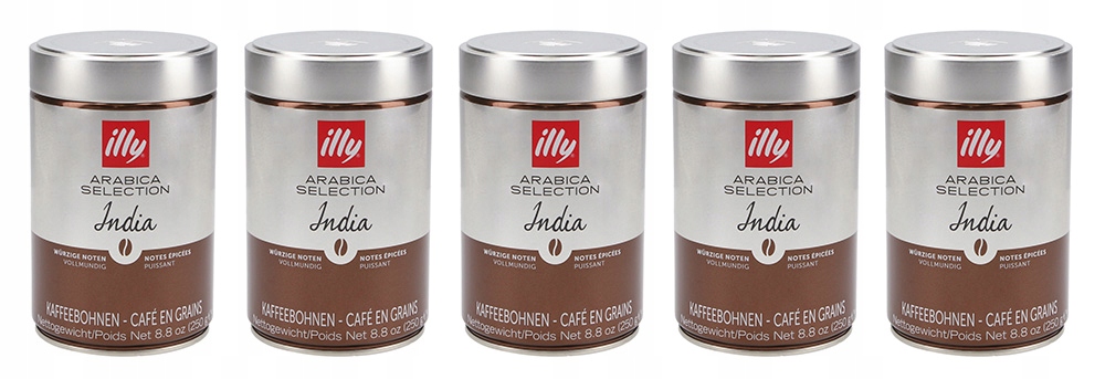 Kawa ziarnista Illy India Monoarabica arabica puszka 250g (5 szt.)