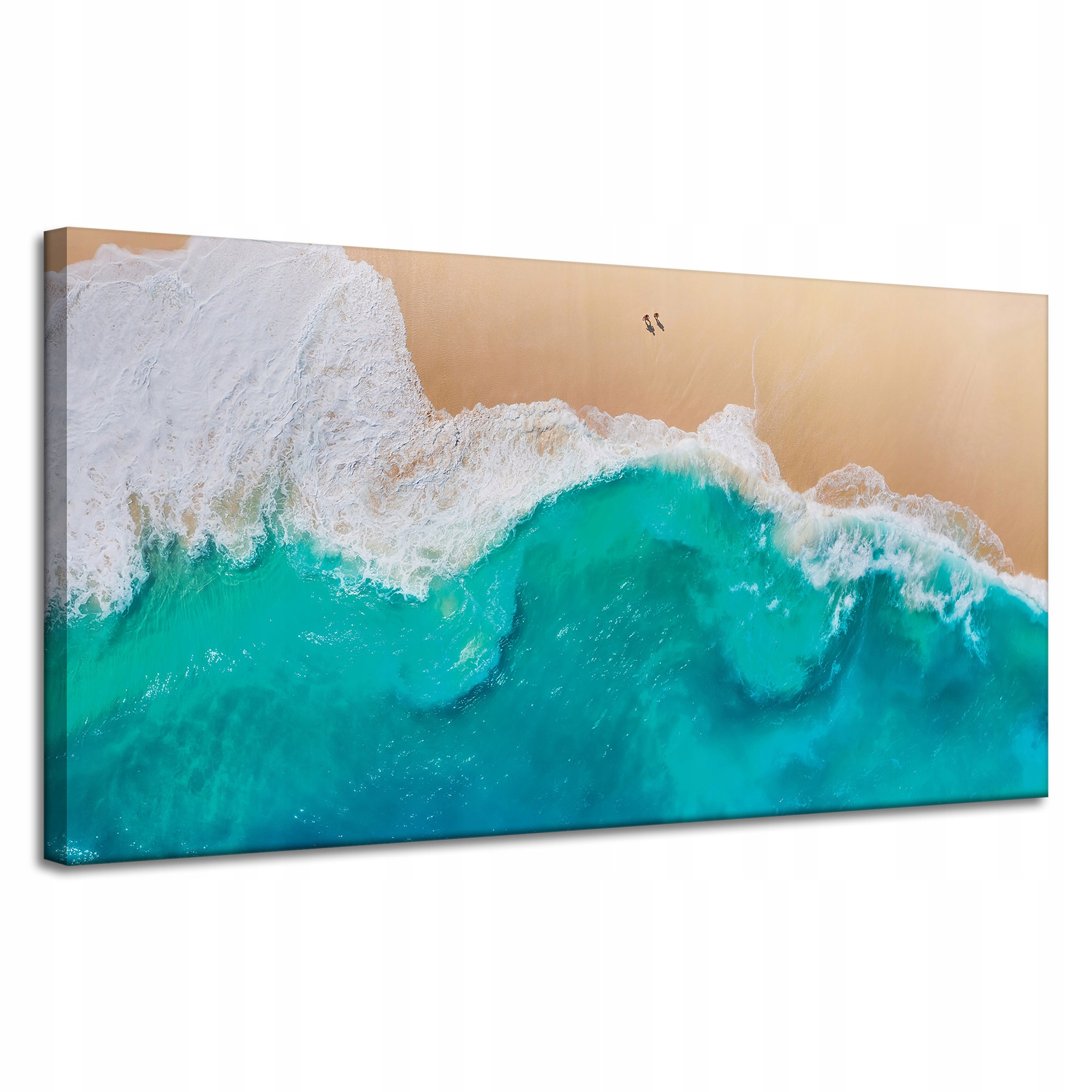 Obraz na plátně Pláž Lidé Vlny Voda Dovolená 120x60 cm