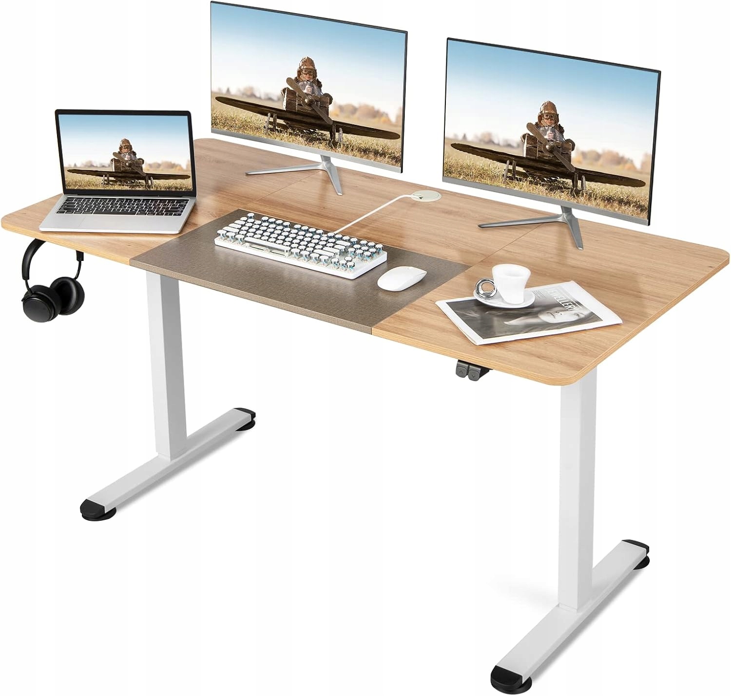 Costway Elektrický počítačový stôl s reguláciou výšky Gaming 140X 70