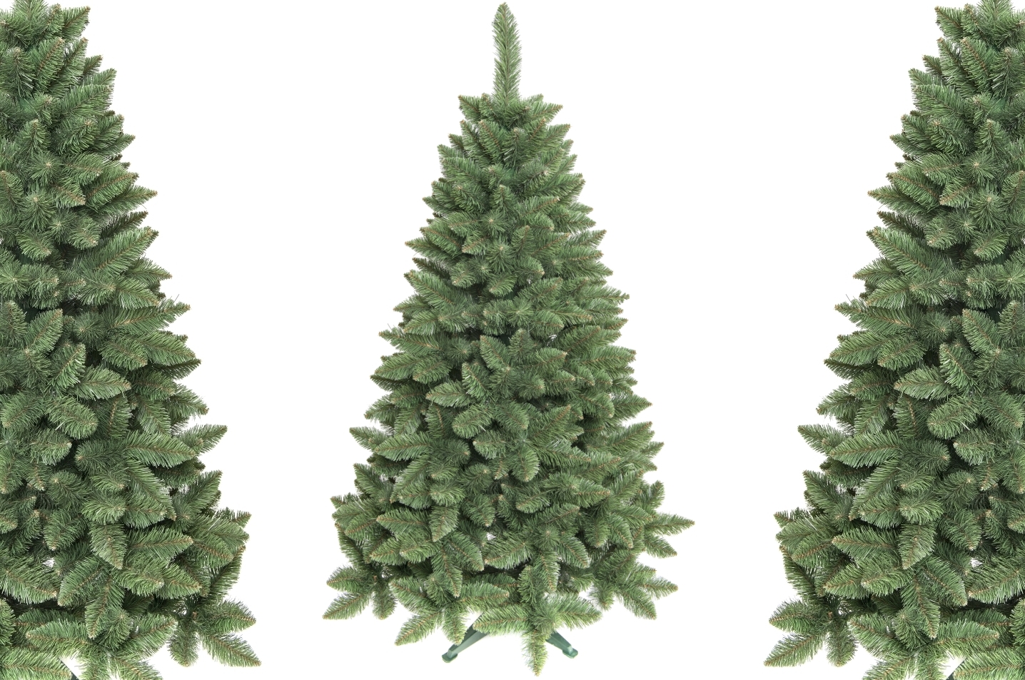 Umělý Vánoční Stromeček Jedle Zelená 180 cm Hustý vysoký vánoční stromek se stojanem