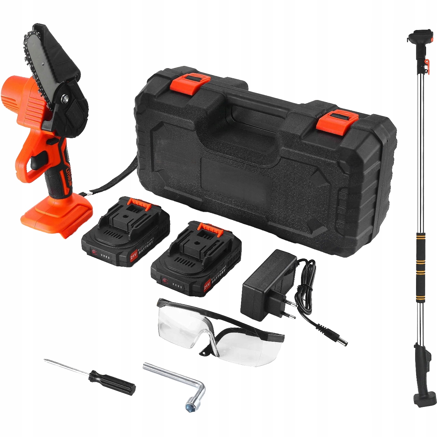 Elektrická Reťazová Píla Na Výložníku 250 cm 2x Akumulátor 21 V