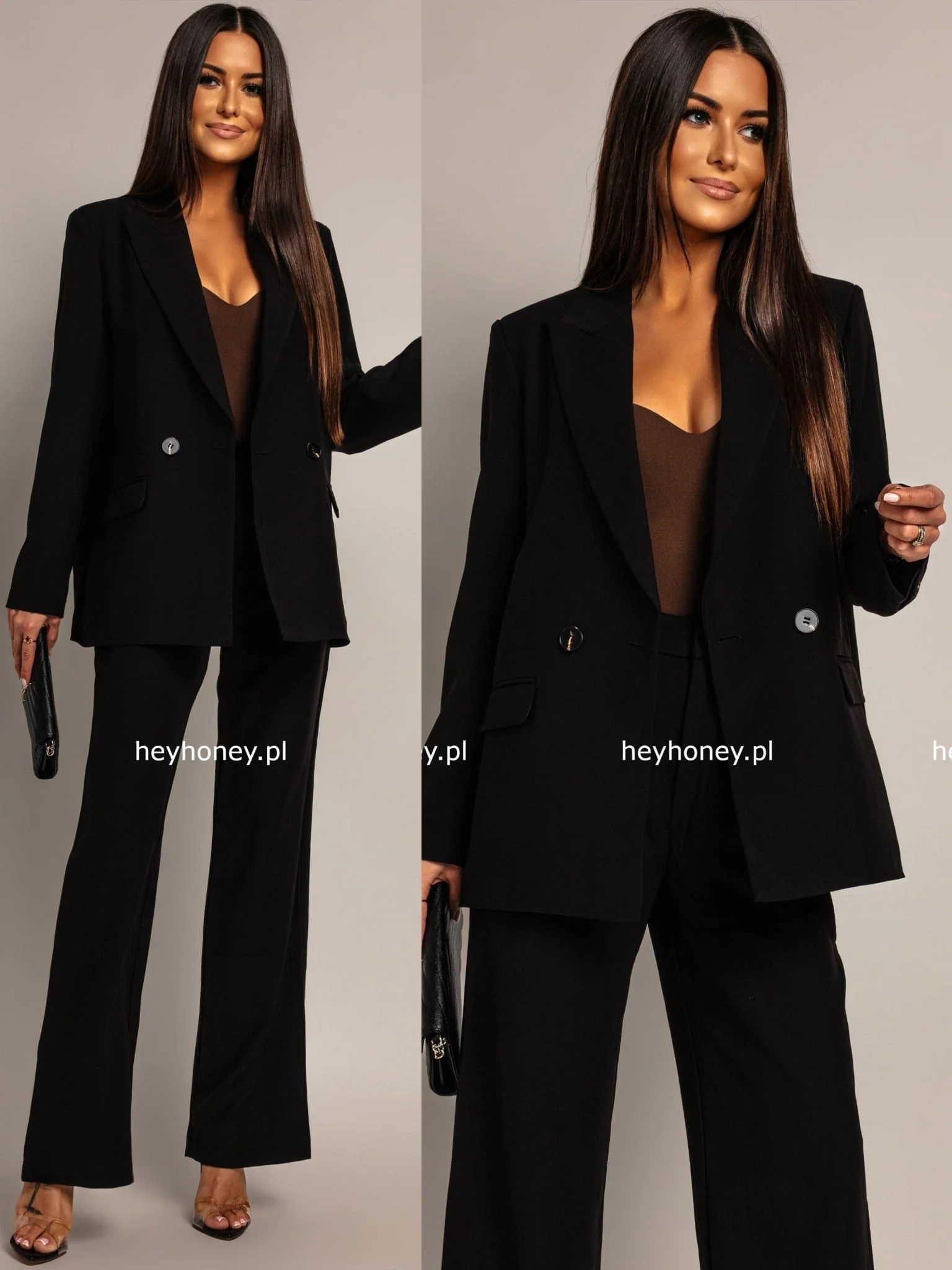 Sako Elegantní dvouřadá černá Astoria S