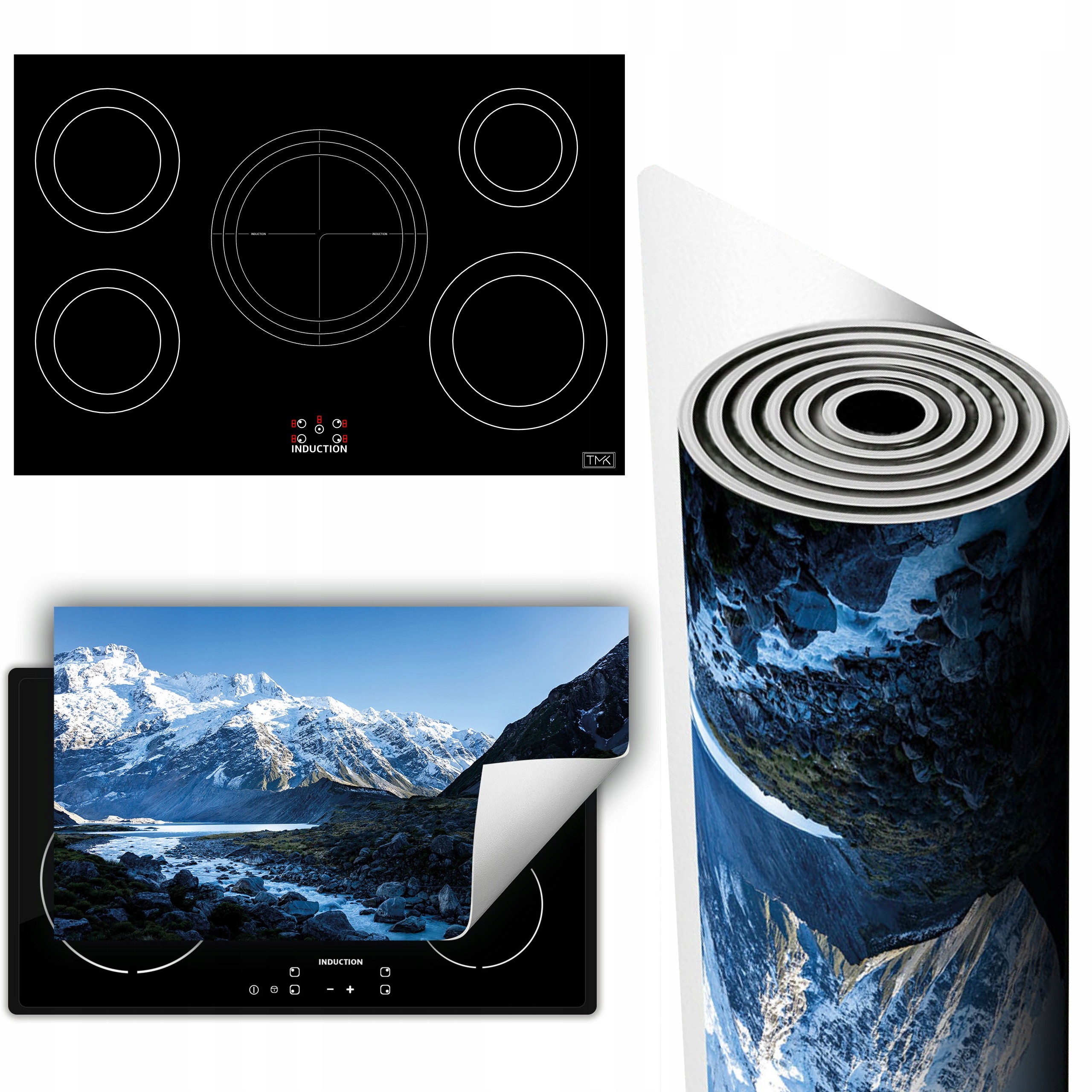 Vinylová Podložka Ochrana Kuchyňské Desky 90x52 zima hory