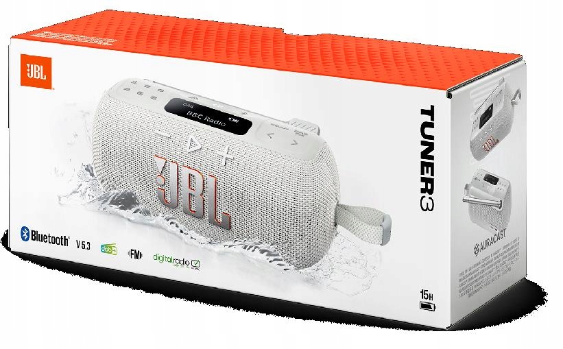 Jbl Tuner 3 Biały /głośnik Przenośny /radio Dab i Fm/ Dealer Jbl Oryginał