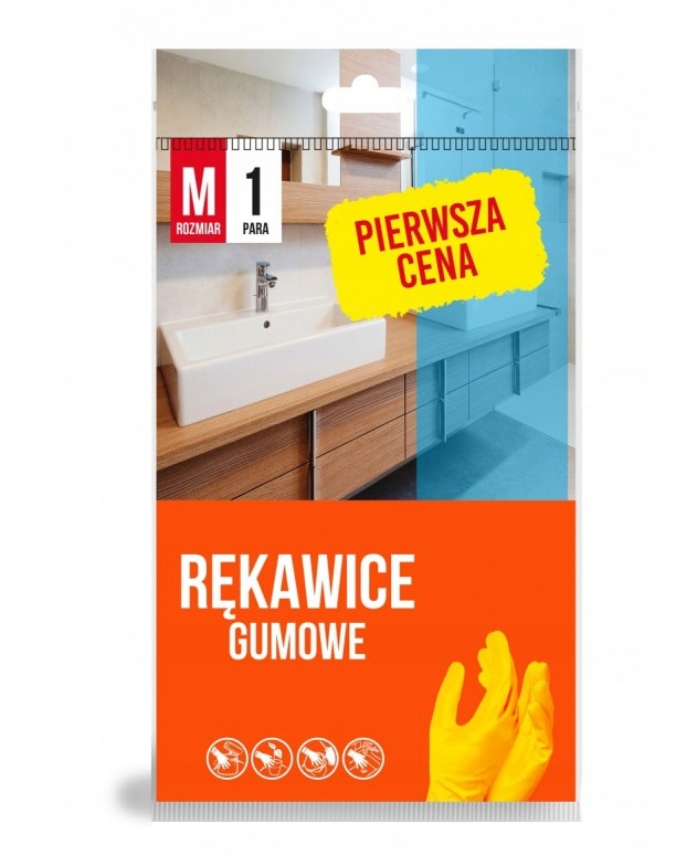 

Rękawice rękawiczki gumowe rozmiar M