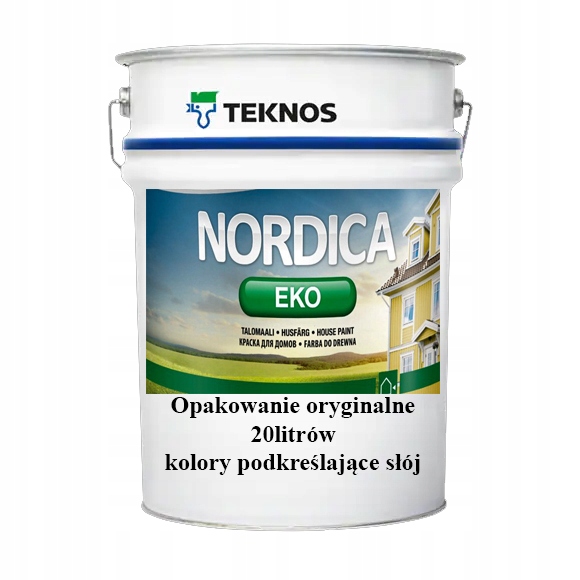 Lakierobejca Teknos Nordica do drewna widoczny słój woodex 20L