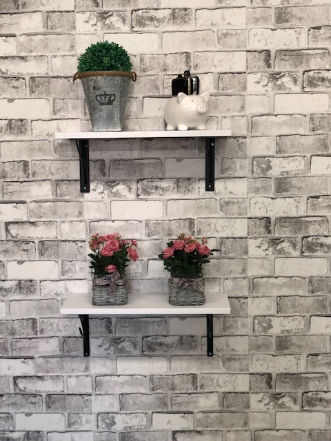 Półka wisząca ścienna loft industrial biały mat 52 Szerokość mebla 52 cm