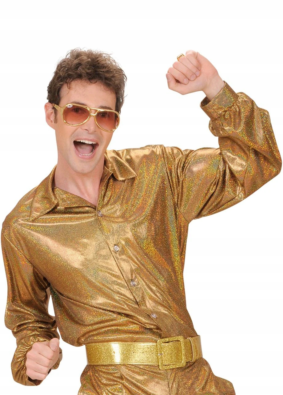Zlatá košile Disco 70. léta Pánská párty Kostým XL
