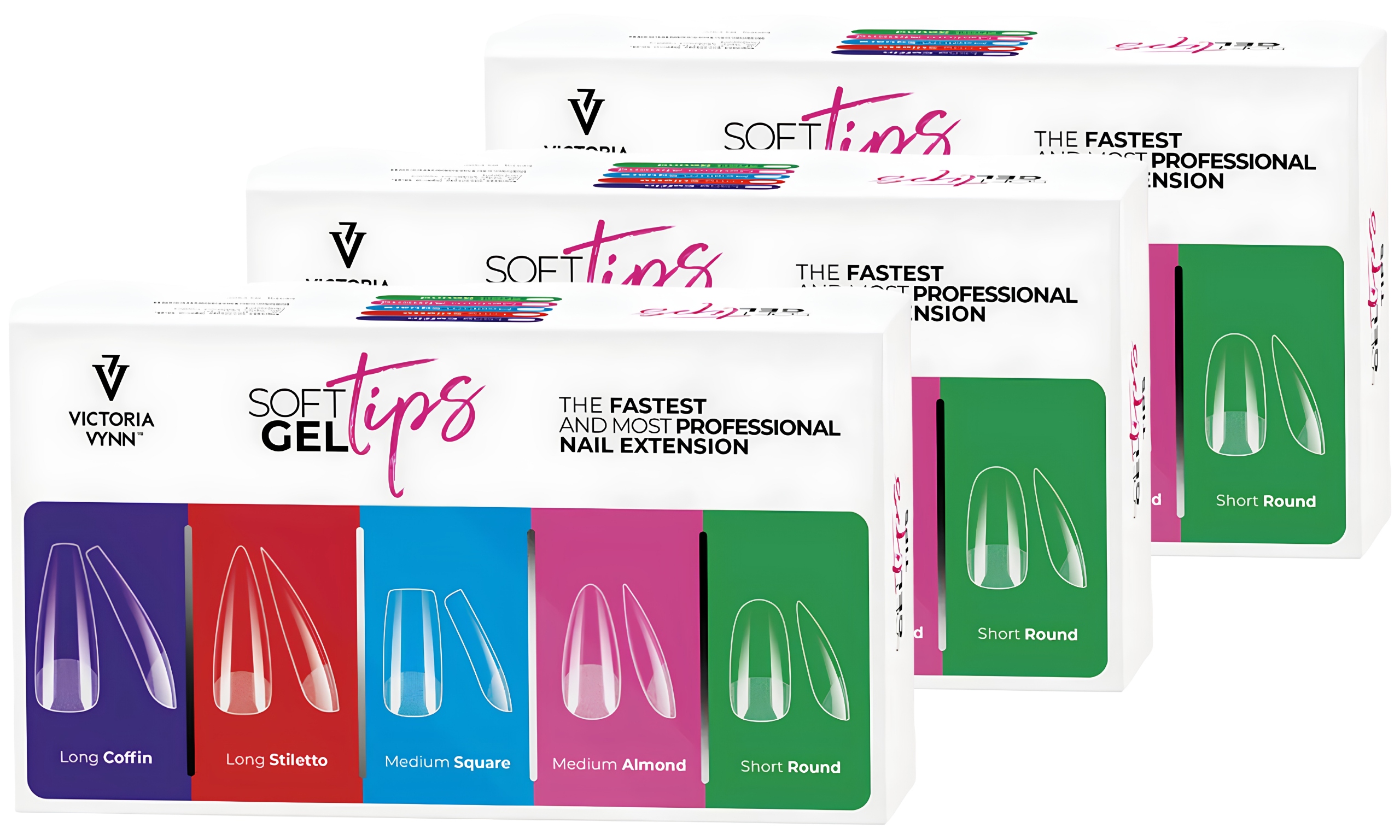 3 x Victoria Vynn Medium Almond Gelové Tipy