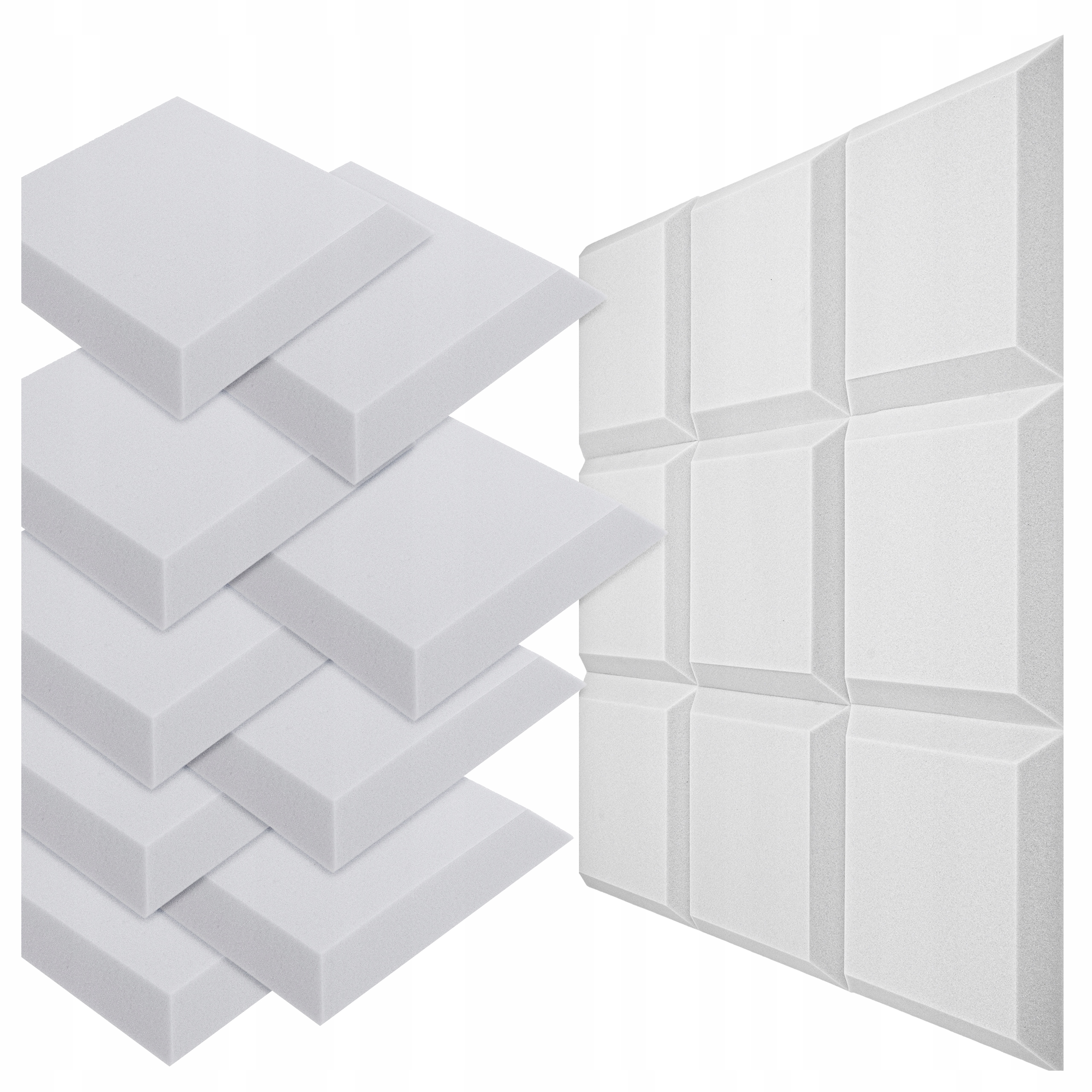 Akustický zvukotesný panel z poškriabanej peny Bez Lepidla 50x50 cm Trapez