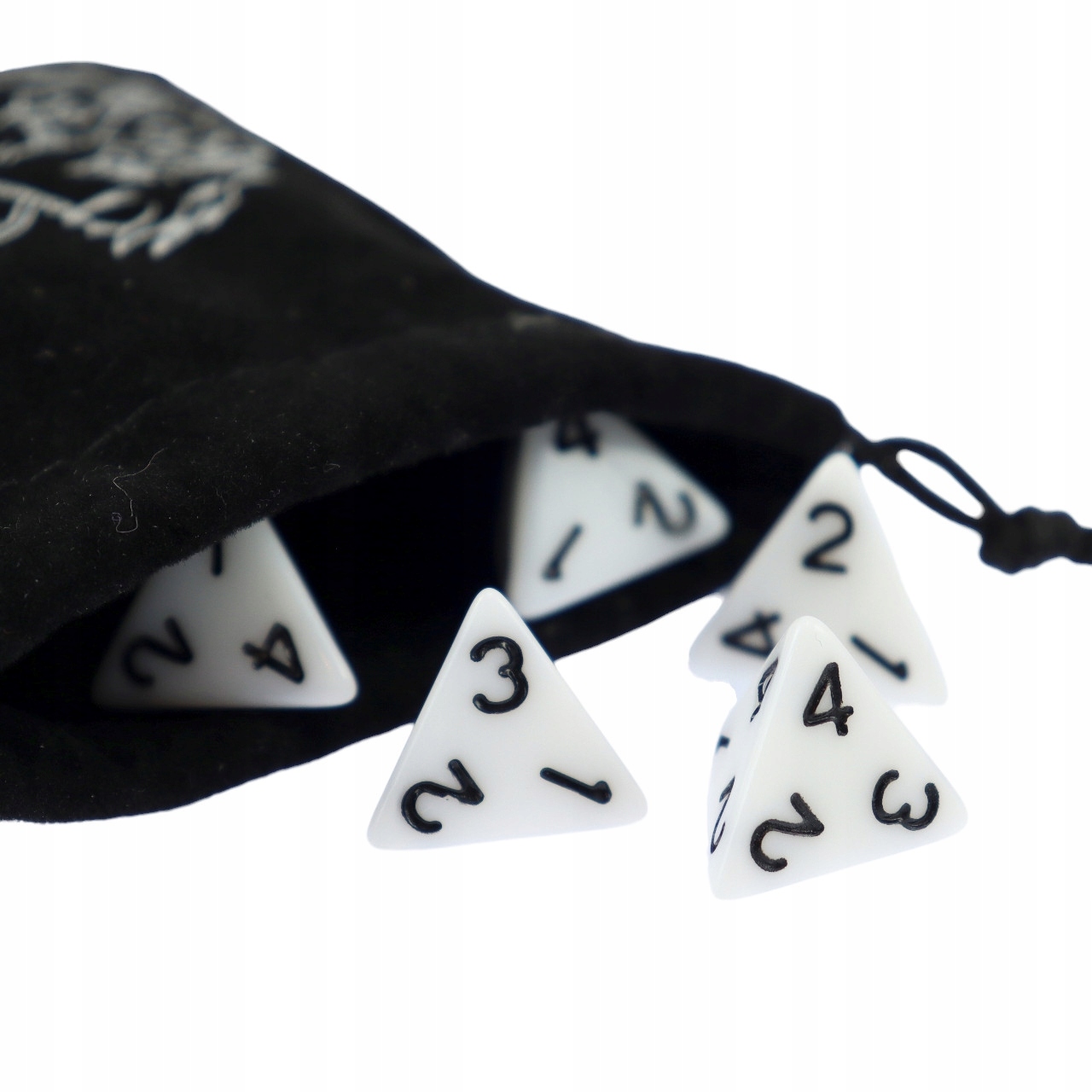 ZESTAW 25 KOSTEK K4 RPG BIAŁA KOŚĆ CZTEROŚCIENNA Producent RGFK