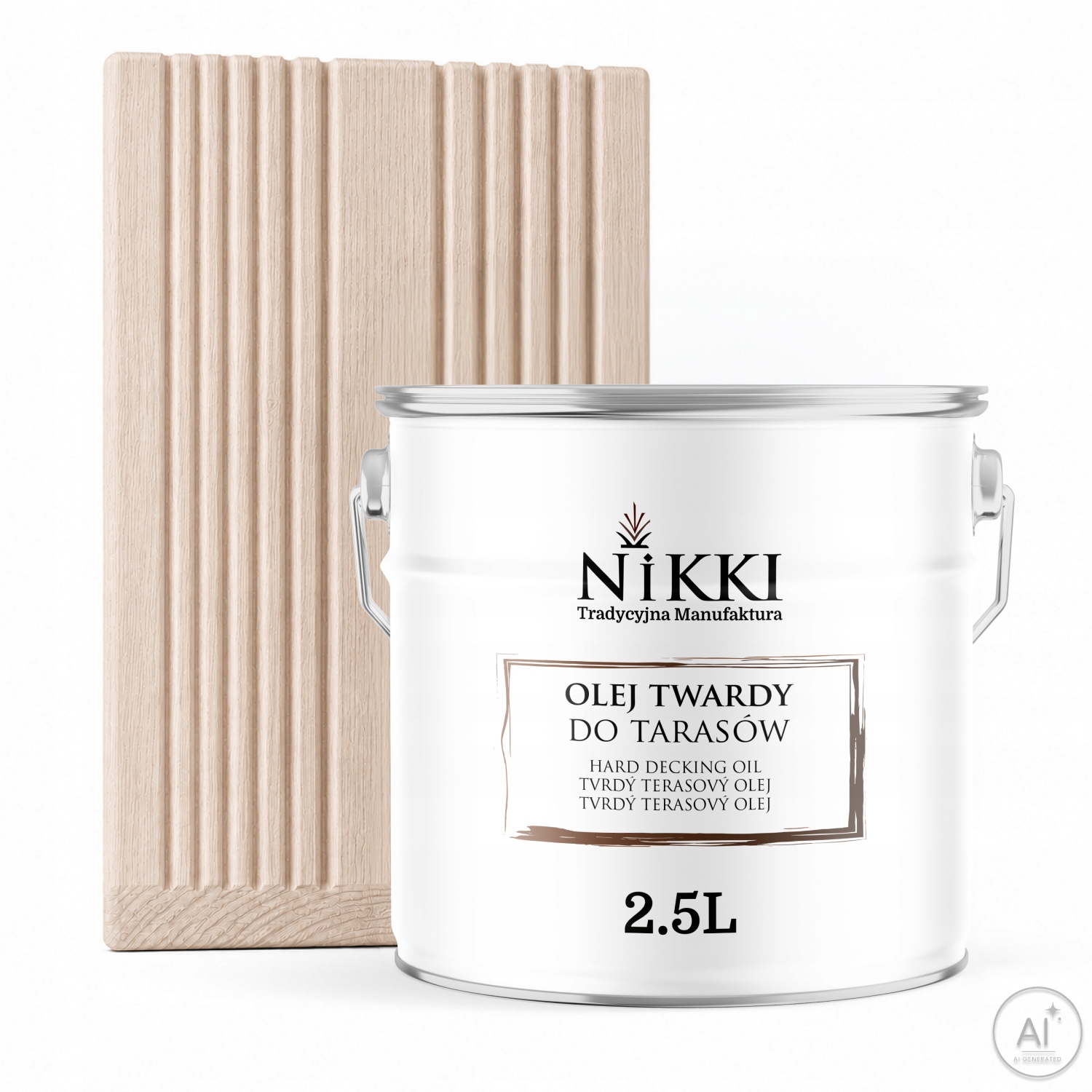 Olej Pro Terasy Altánů Nábytku Bílý RAL9003 2,5L Satén Hydrofobní Odolný Uv