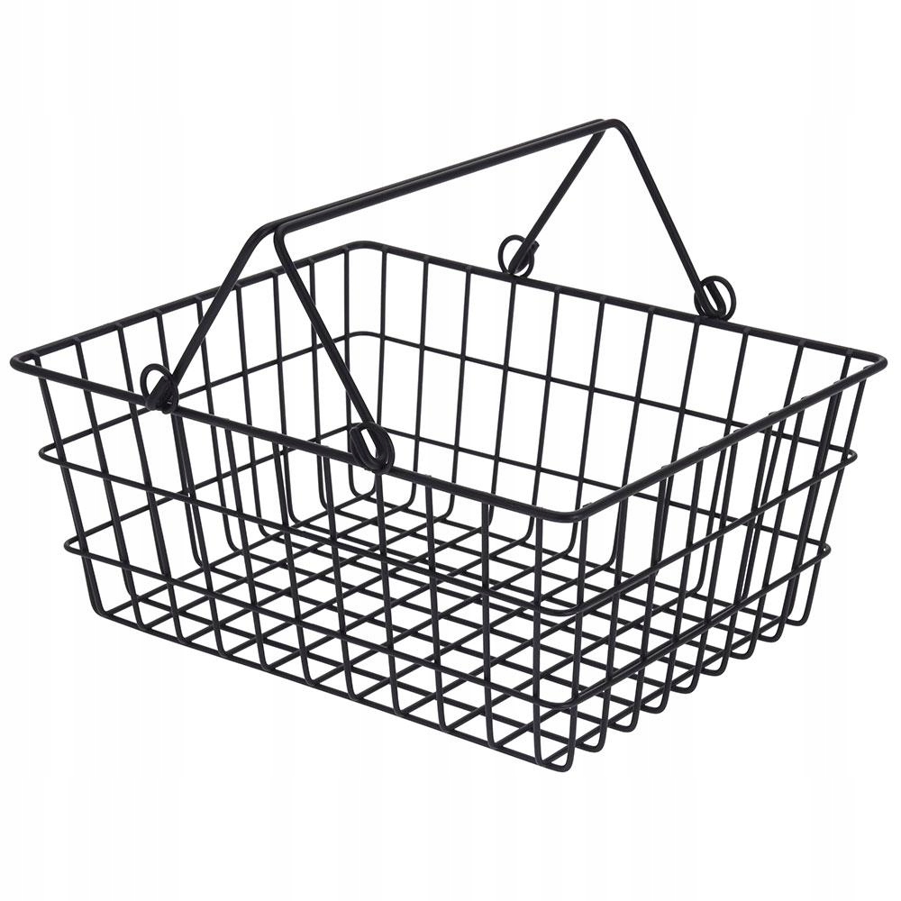 

Kosz Metalowy Koszyk z uchytami Loft Druciak 29cm