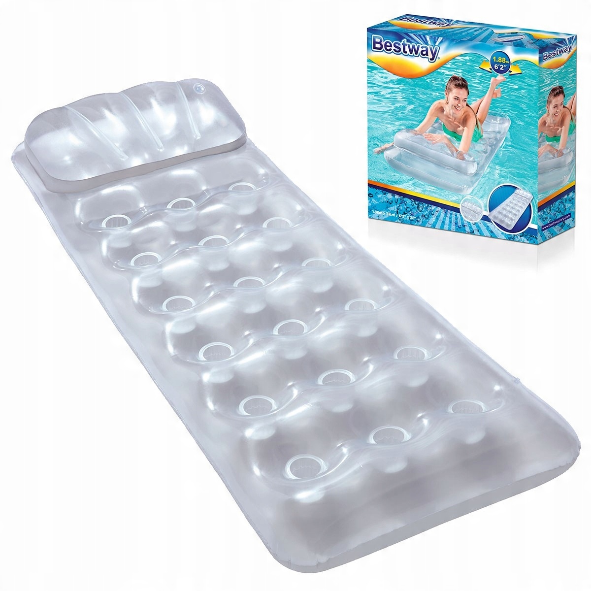 

Bestway 43024 Materac Dmuchany Plażowy 188 x 71 cm