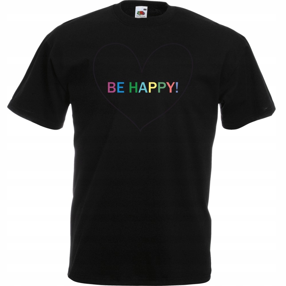

Koszulka be happy! serce pozytywne XL czarna