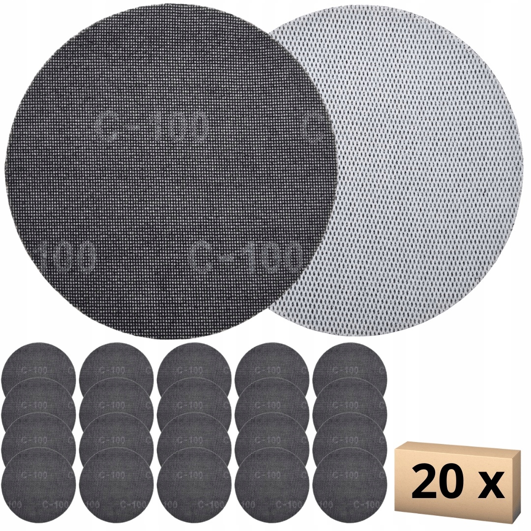 Siatka ścierna na rzep 225mm Nomi P100 do szlifowania gipsu gładzi i tynków