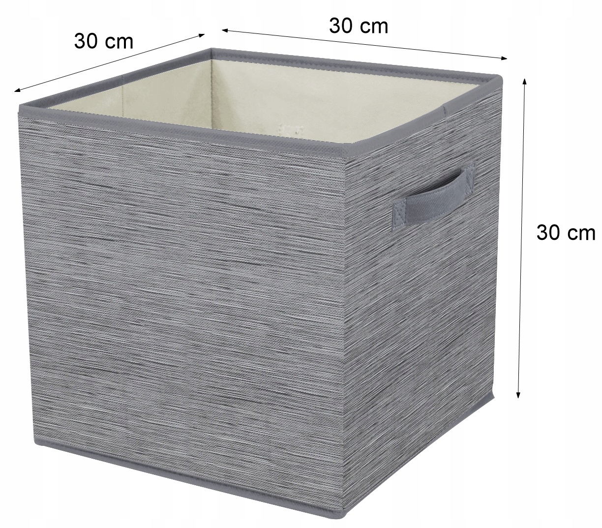 Składany organizer na zabawki 30x30x30 cm kosz tekstylny pojemnik 27 litrów