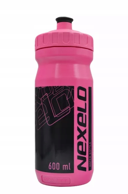 Bidon Rowerowy Butelka Plastikowa 600ml Nexelo Różowo-czarna 06773