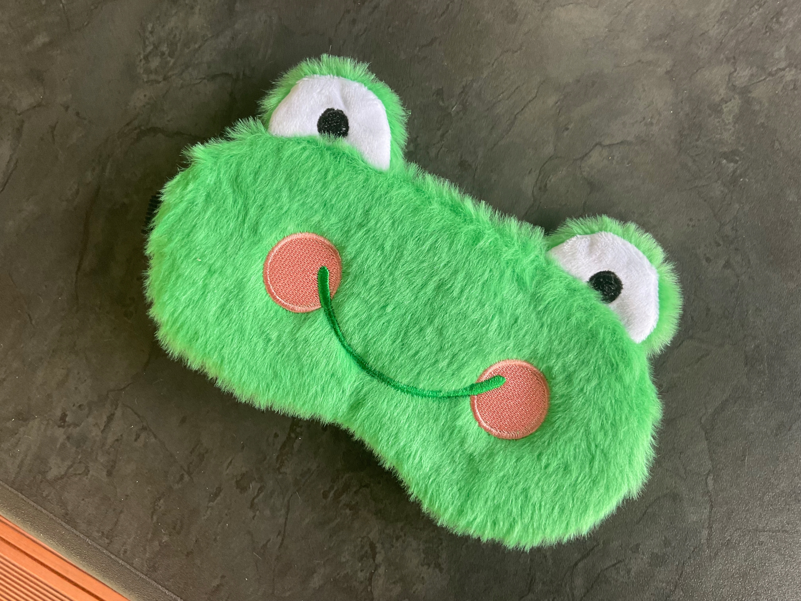 OPASKA NA OCZY MASKA DO SPANIA SNU RELAKSU MASECZKA zielona żabka ŻABA Kolekcja Maska do spania