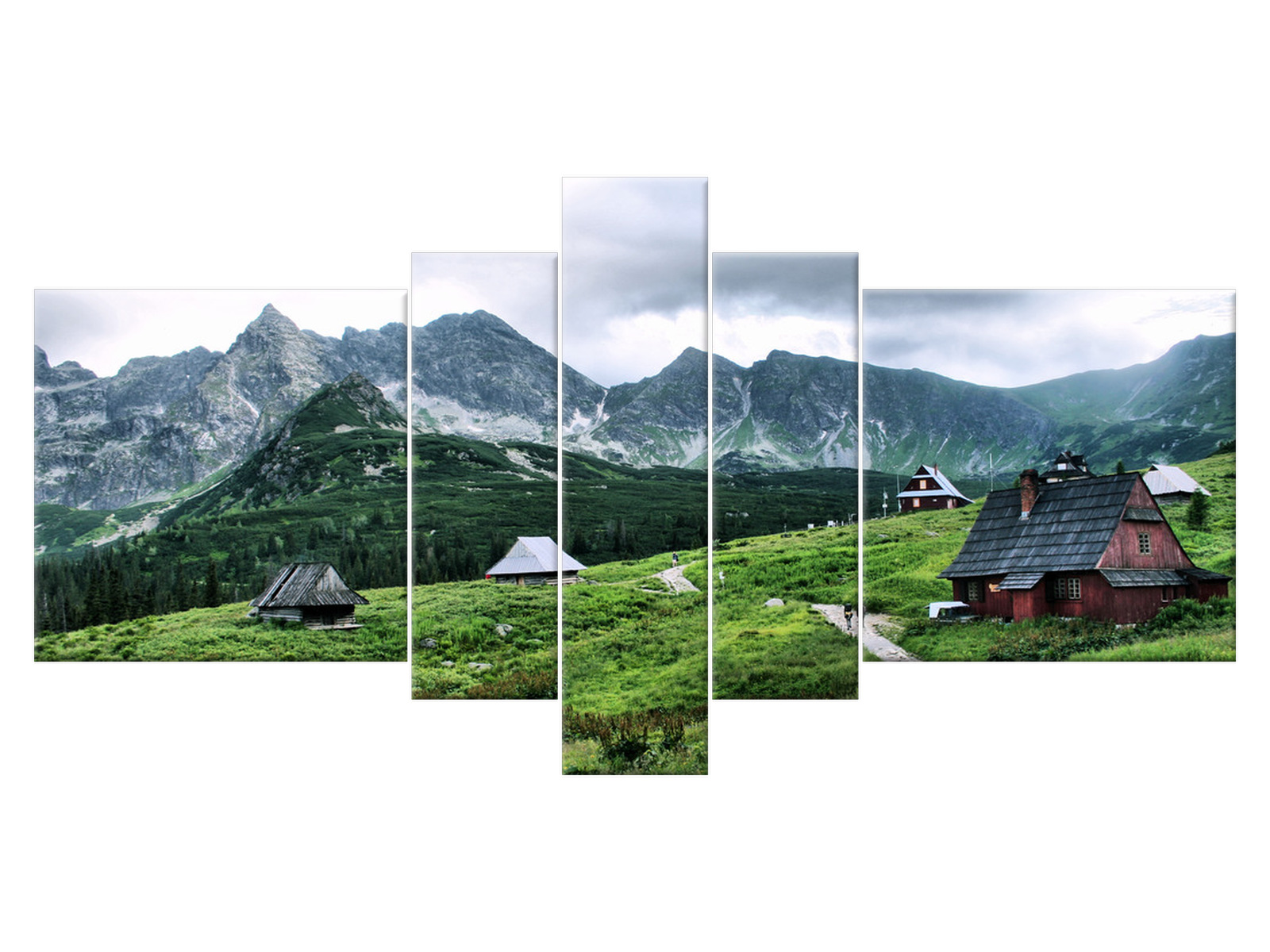 

Obraz 160x80 Pejzaż Chaty tatrzańskie Łąka