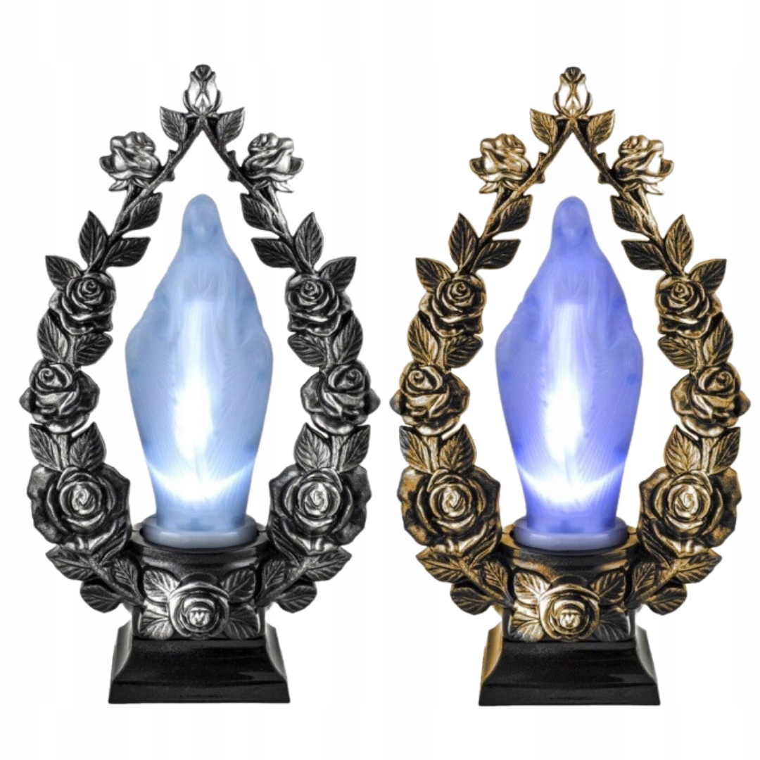 PIĘKNY ZNICZ DLA BABCI DZIADKA NA GRÓB MATKA BOSKA MARYJA 36 cm CMENTARZ Marka inna