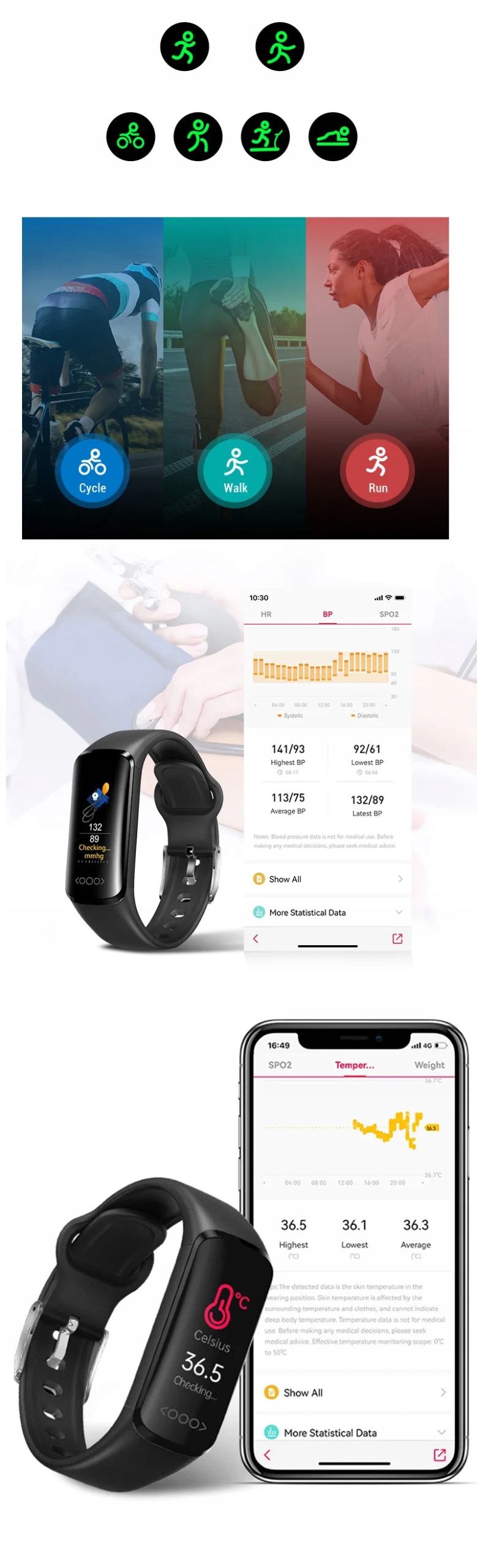 ZEGAREK SPORTOWY SMARTWATCH SMARTBAND OPASKA SPORTOWA DAMSKI PULS PRO SPORT Marka INDYGO