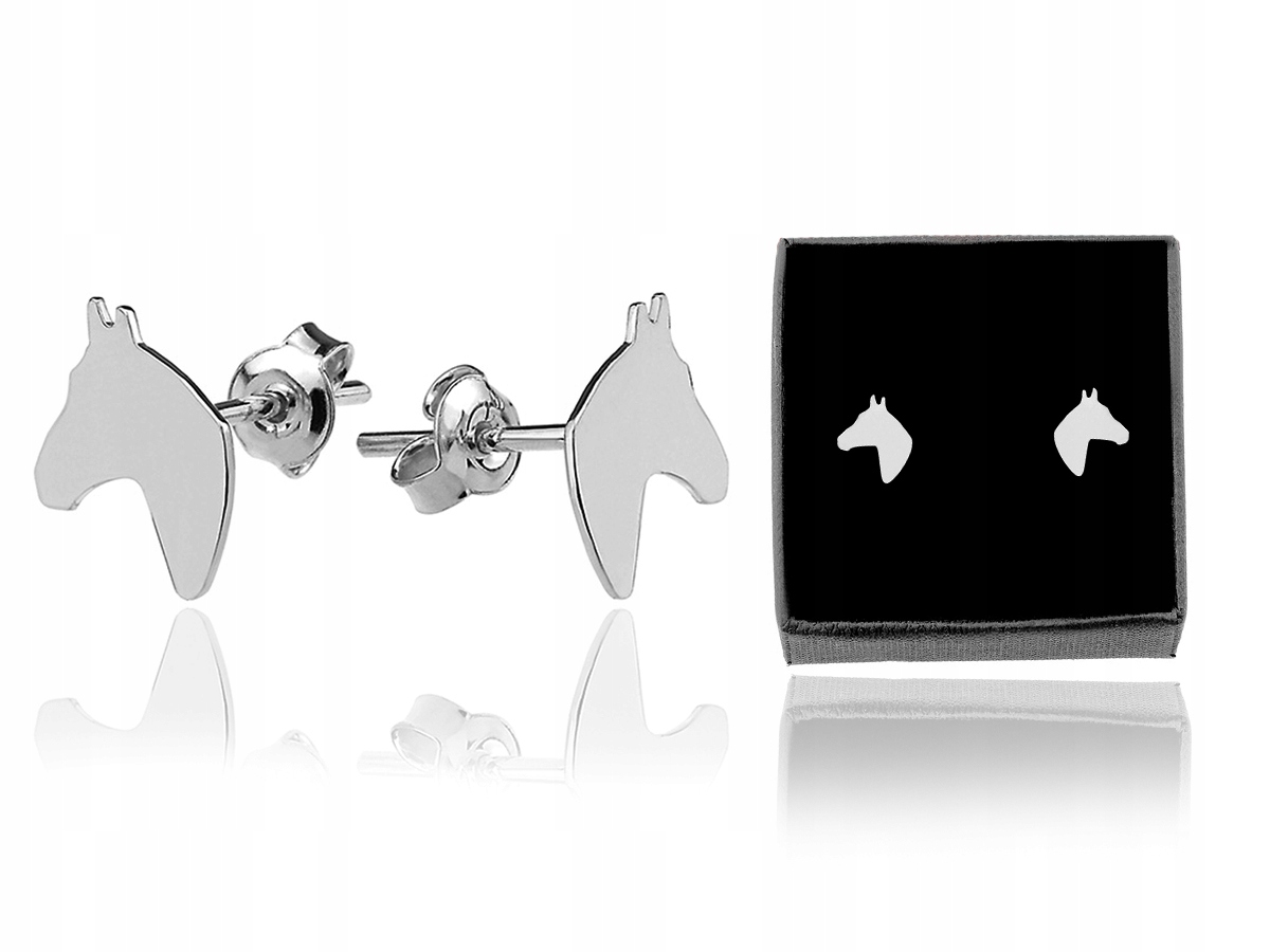 

Kolczyki Konie Koniki Koń Głowa Srebro 925 Platyna