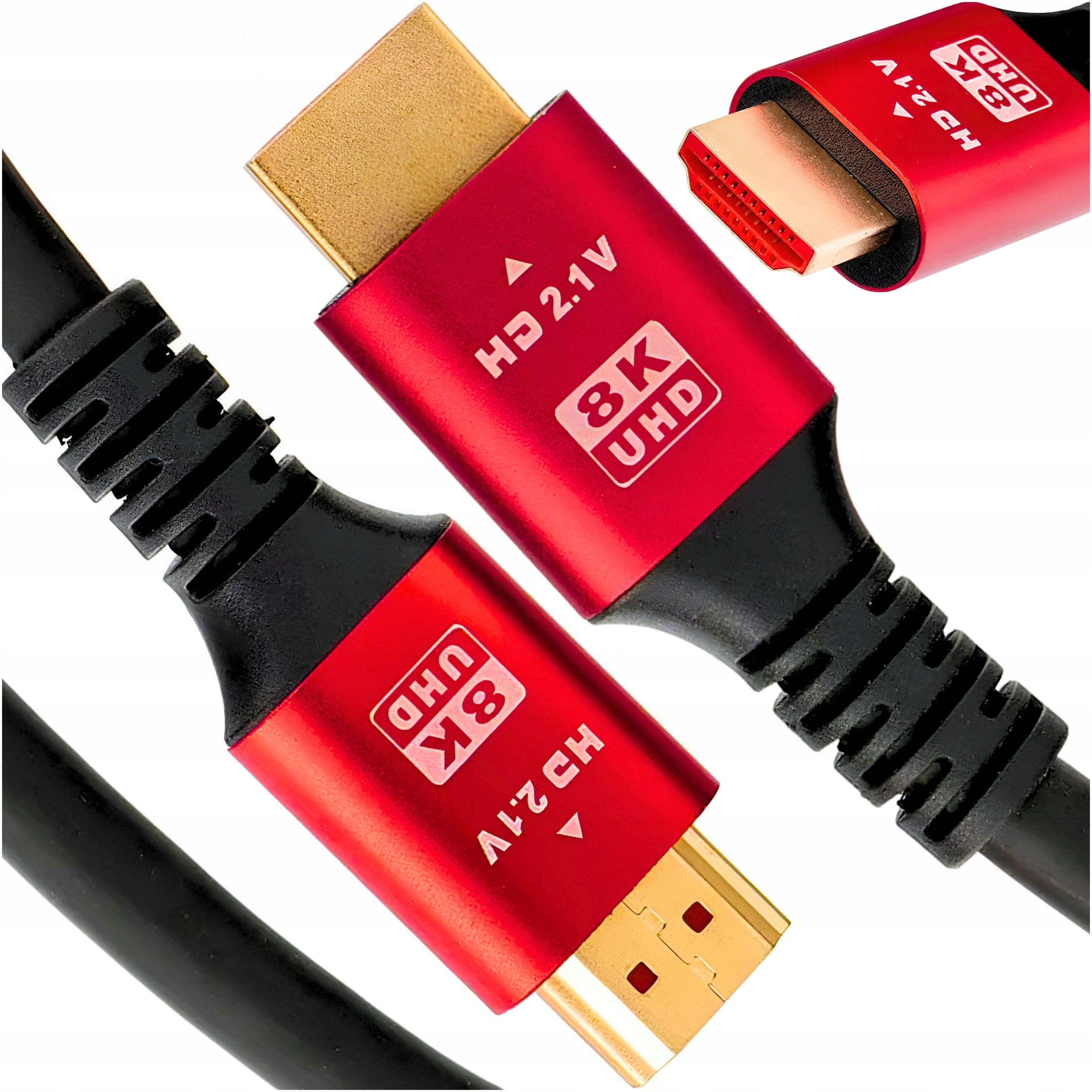 KABEL HDMI 2.1 8K 60Hz / 4K 120Hz UHD HDR eARC VRR 48Gbps SPEED PRZEWÓD 2m