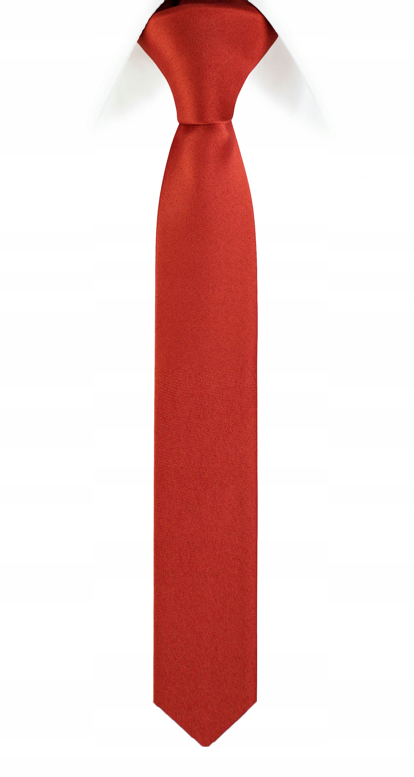 KRAWAT CHŁOPIĘCY DZIECIĘCY DZIECI 2-8 LAT BRĄZOWO RUDY - CEGLASTY