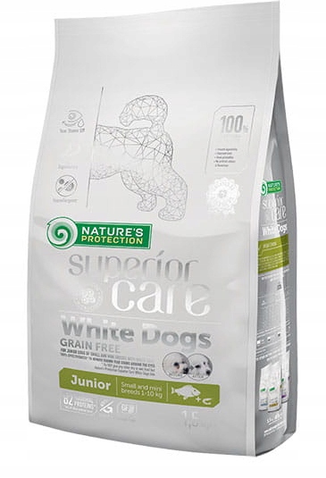 Nature Protection Pełnoporcjowa Karma Białe Ryby Junior Mini Małe Rasy 10kg