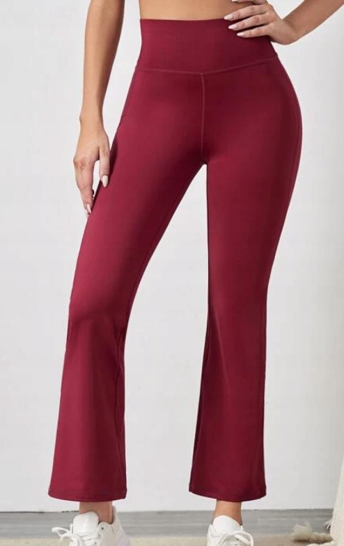 Shein Spodnie Treningowe Gładkie Bordowe L/XL V3B