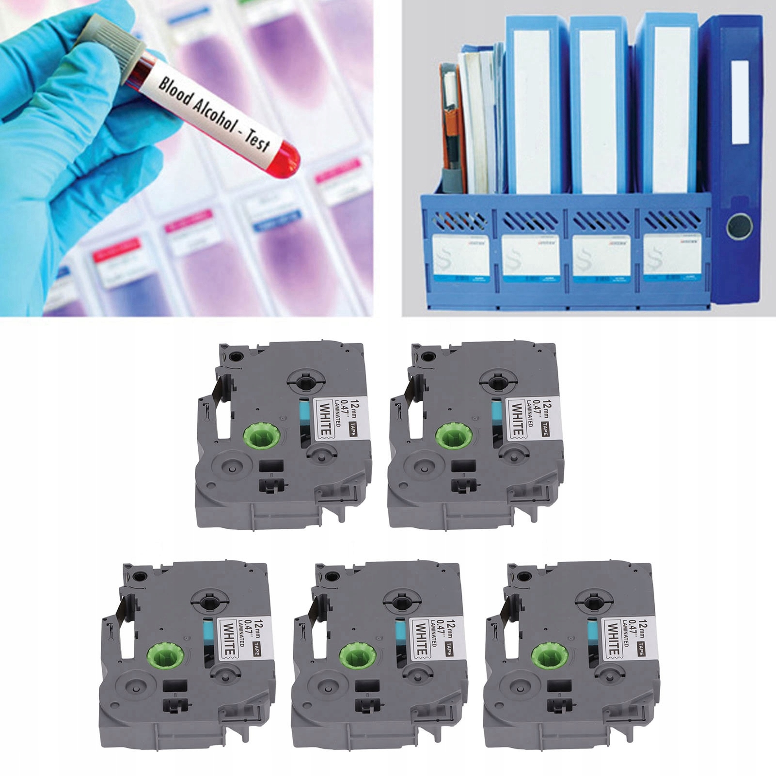 ZESTAW taśm 12mm do Brother PT-E100/D210 Producent Inna