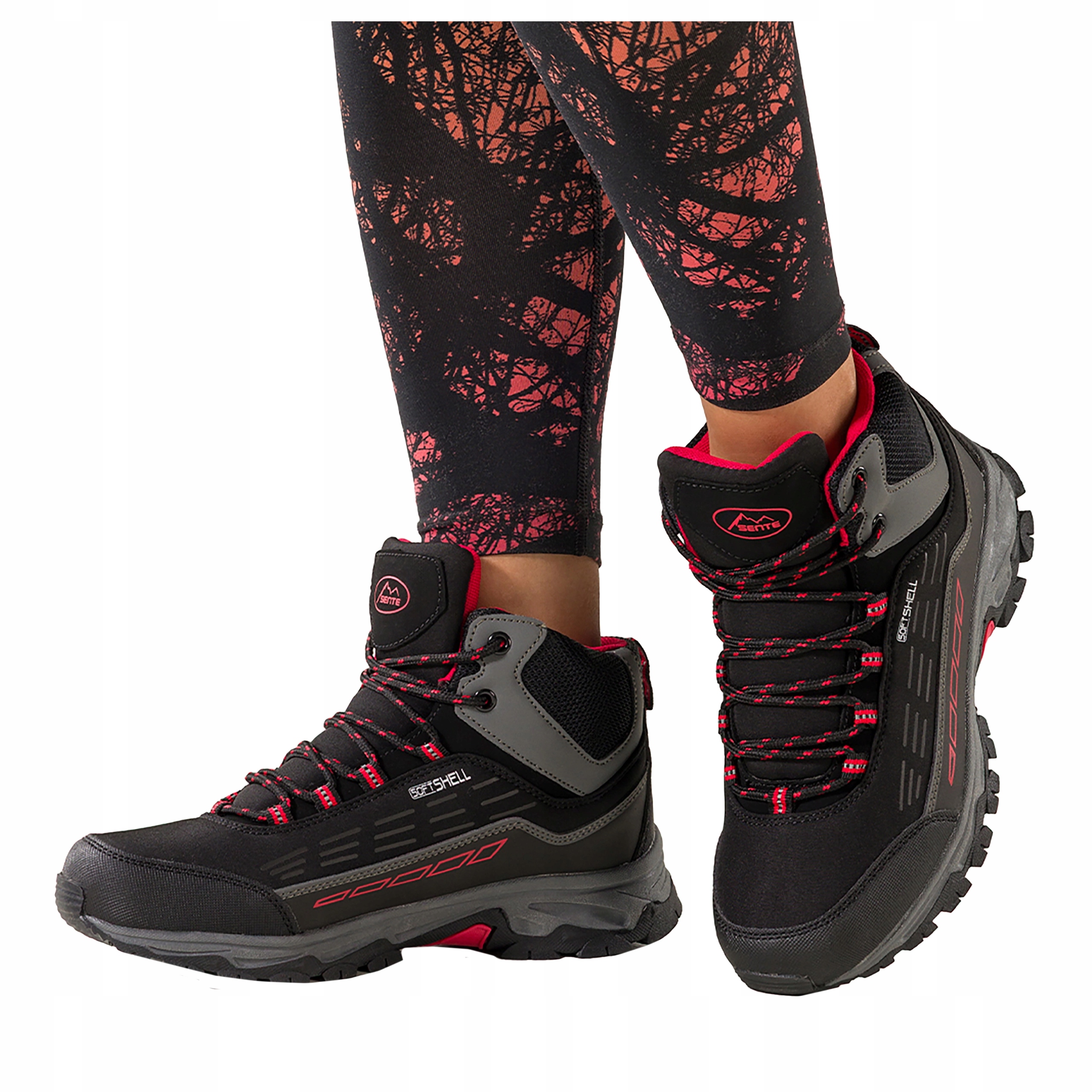 Trekové Boty Černé Dámské Pohodlné Sportovní Šněrovací Softshellové vel. 38