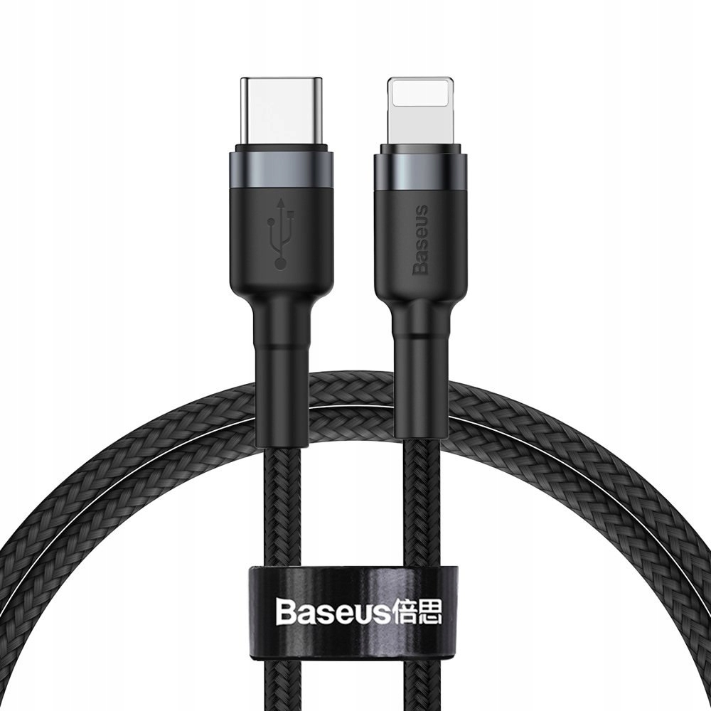 Wytrzymały nylonowy kabel przewód Usb-c Pd Iphone Lightning 18W QC3.0 1m cz
