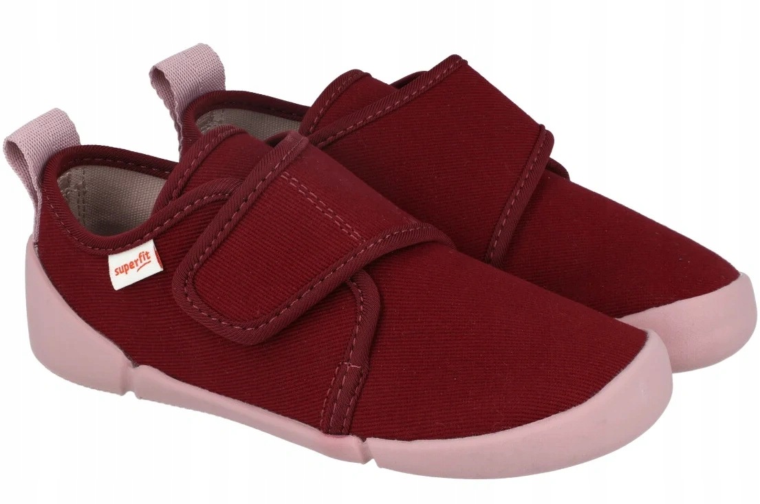 Barefoot kapcie dla dziewczynki 1-006700-5000 Superfit bordowe papcie R. 32