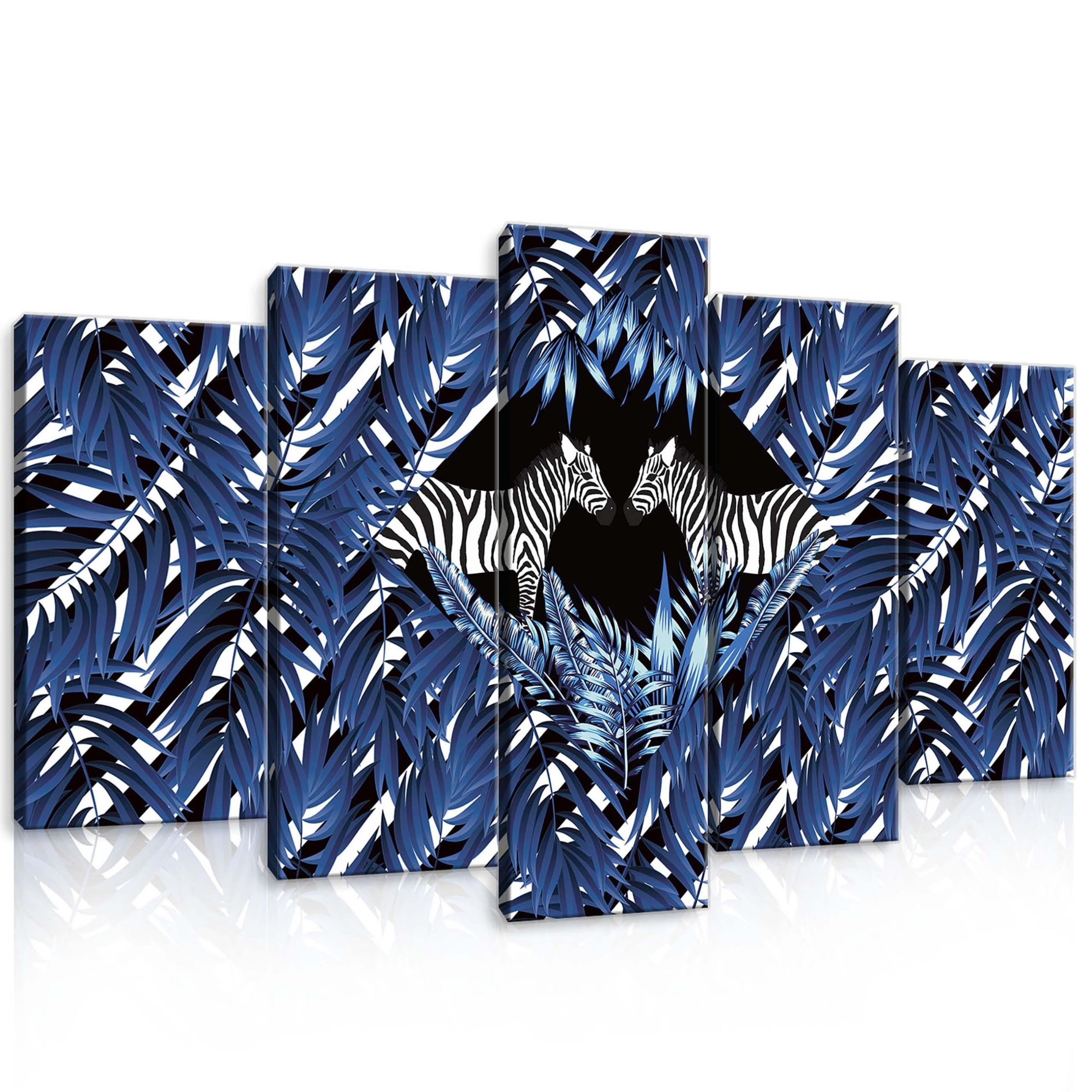 Obraz 100x60 Zebra tropické listy exotika safari příroda moderní