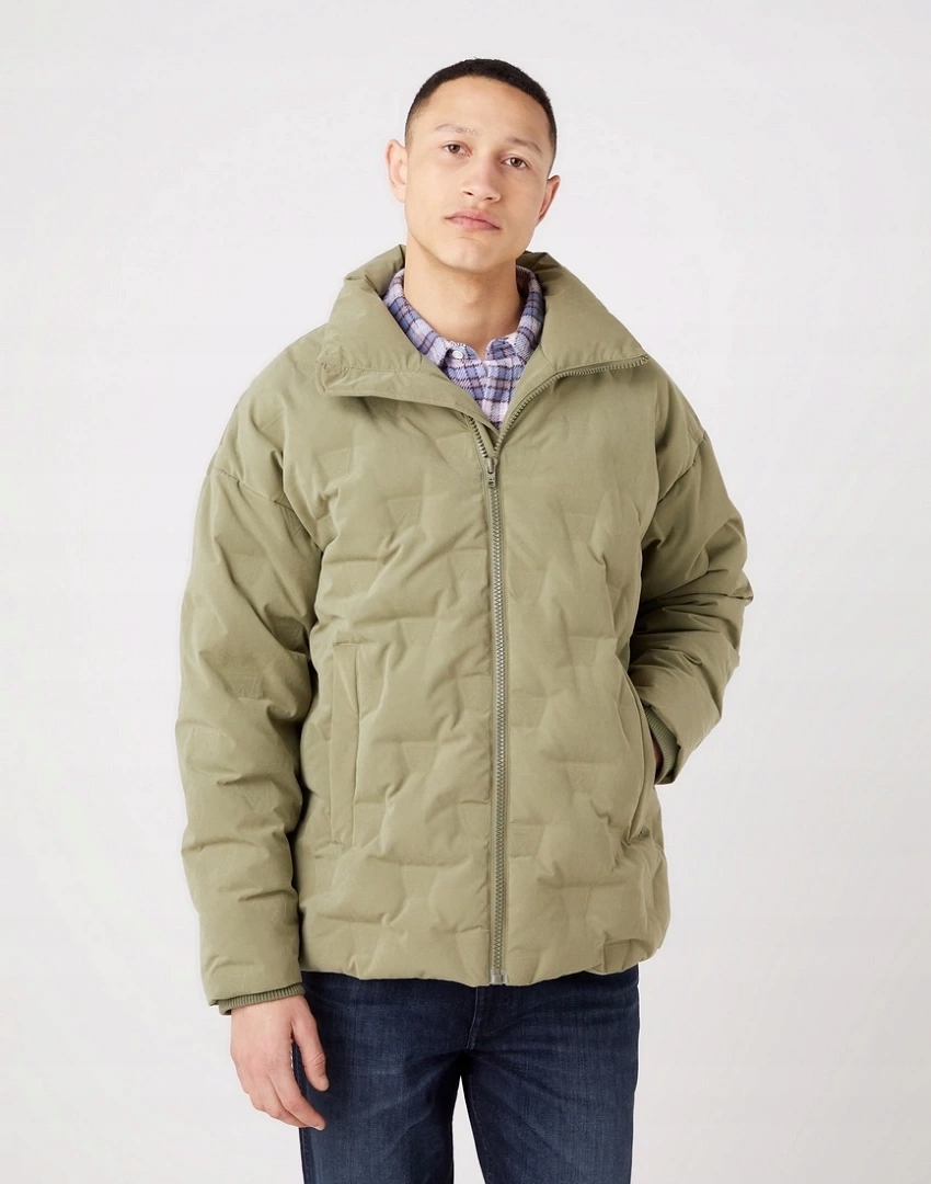 Pánská přechodová bunda Wrangler Brand Down Puffer Green W4E8X7X1X S