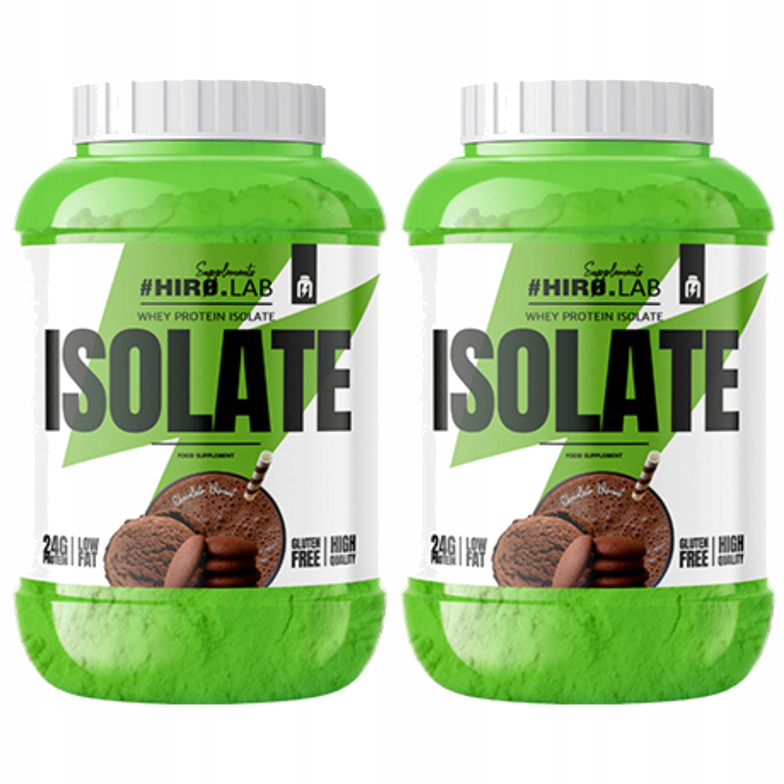 2x Protein Wpi Whey Protein Isolate Izolat Doplněk Stravy 1800 g Piškot Hiro