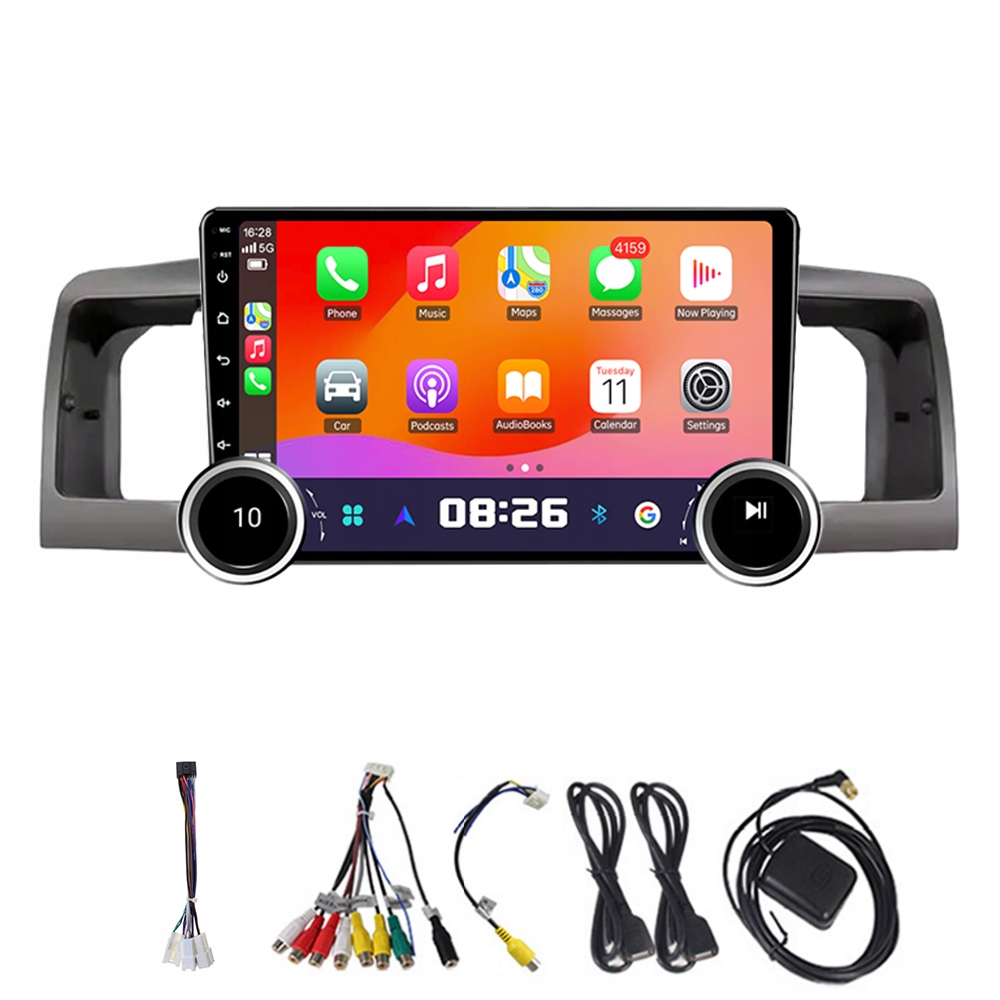 2Din Android 13 Autorádio pro Toyota Corolla E120 E130 2000-2006 4G 64G