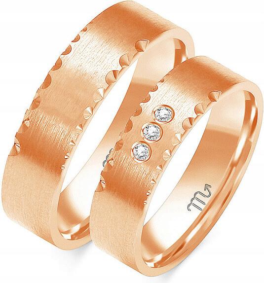 Zlatý svatba prsten pro pár 585 r 11 12 13 klasický gravírování model