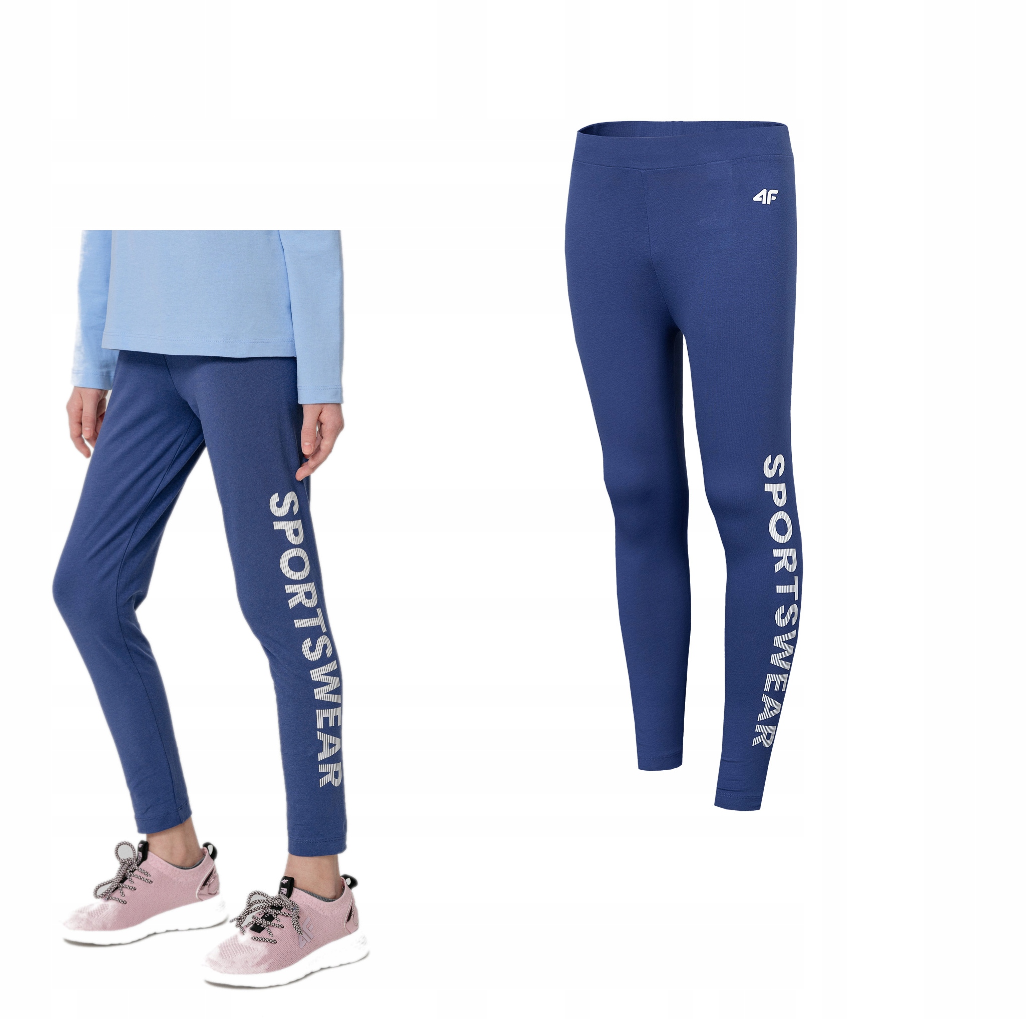 

Legginsy Dziewczęce 4F Getry Niebieskie 128