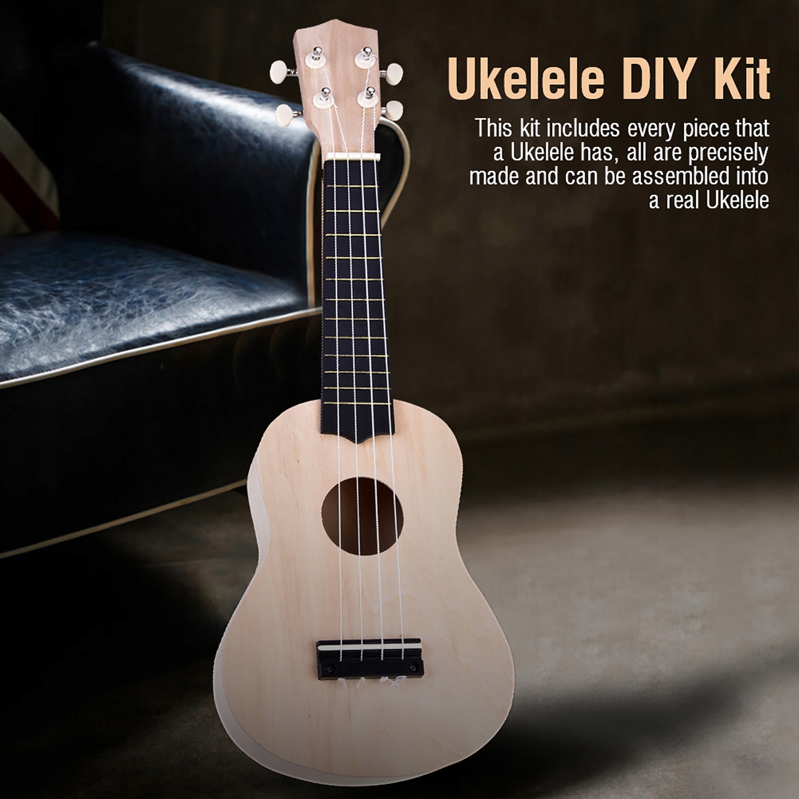 UKULELE KONCERTOWE + TABELA+POKROWIEC+TUNER+KOST Stan opakowania oryginalne