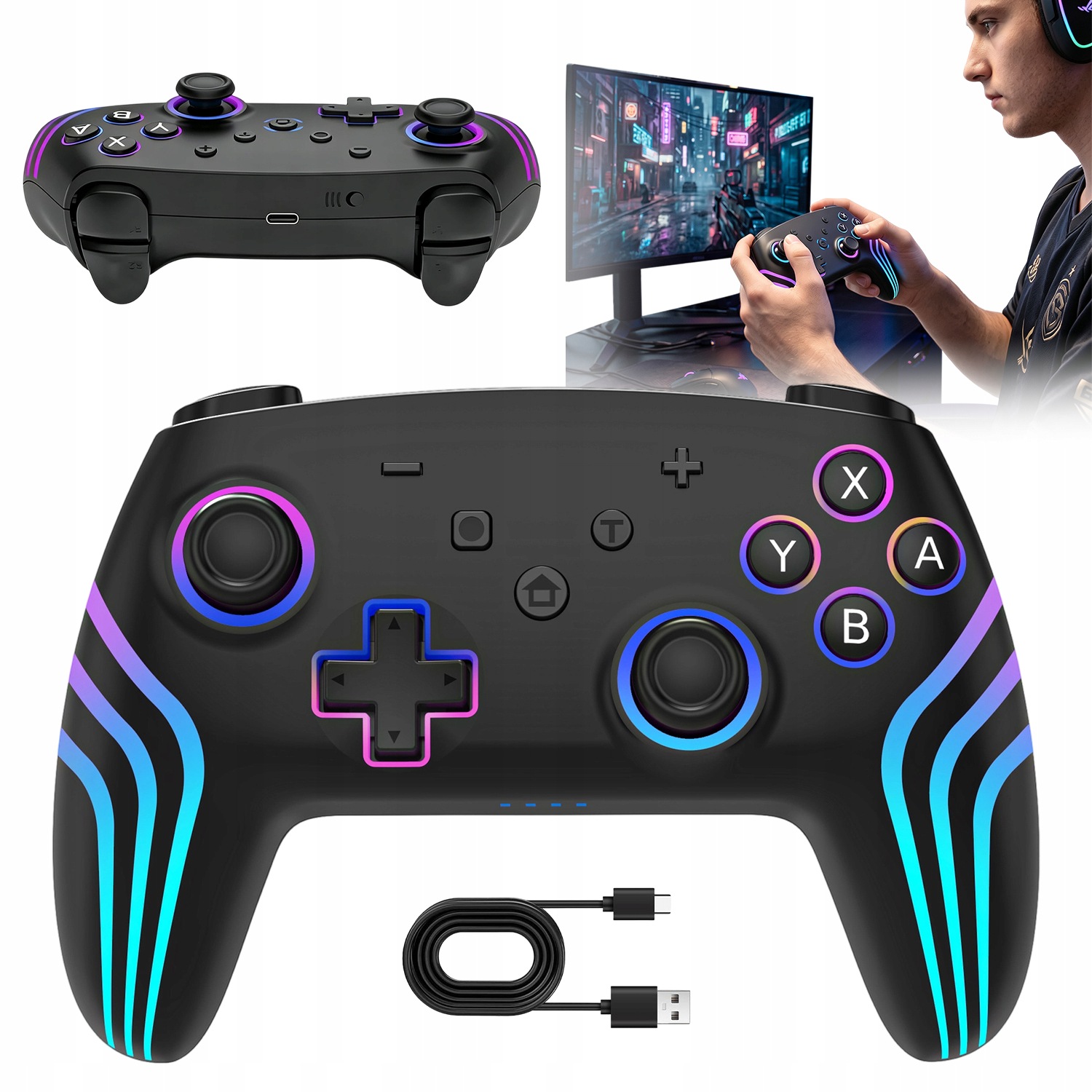 Profesjonalny Kontroler Do Switch 2 Z Rgb Wibracją I Żyroskopem