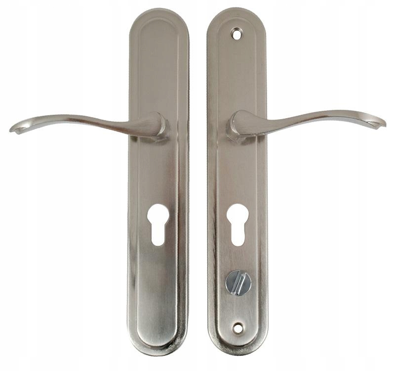 Čínská dveřní klika KLC-0041 Levá, štítek 278×48 mm, rozteč 223 mm
